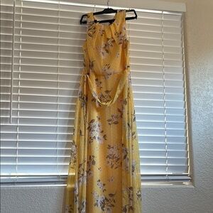 Floral Yellow Maxi Dress